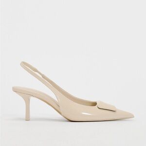 Zara Cream Slingback Heels